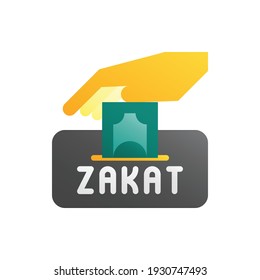 Zakat, Donation, Charity, Humanity Flat Icon Logo Illustration Vector Isolated. Ramadan and Muslim Icon-Set. Suitable for Web Design, Logo, App, and Upscale Your Business.