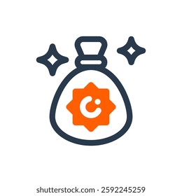 Zakat for Eid Mubarak Vector Icon