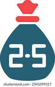 Zakat Glyph Two Color Icon For Personal And Commercial Use.
