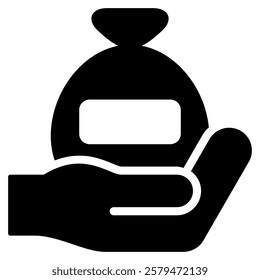 zakat icon with glyph style. Suitable for website design, logo, app, UI and etc. Based on the size of the icon in general, so it can be reduced.