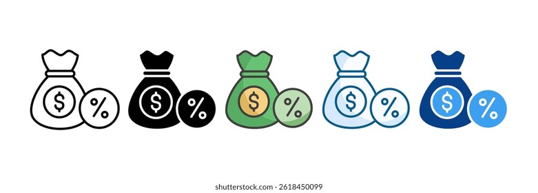 Conjunto de ícones Zakat para coleção de vários estilos