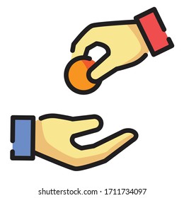 zakat icon vector Illustration design template with cartoon style