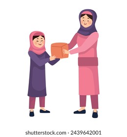 zakat islamic tradition illustration vector