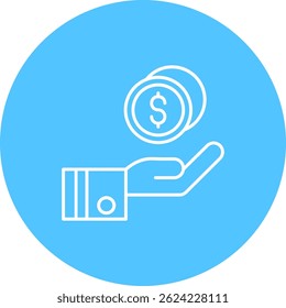 Design de ícone de vetor de linha Zakat