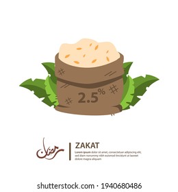 zakat payment concept vector illustration