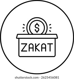 Ícone do vetor Zakat. Pode ser usado para impressão, aplicativos móveis e da Web.