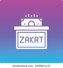 Zakat vector icon. Can be used for printing, mobile and web applications.