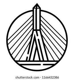 Vector del icono del Puente Zakim