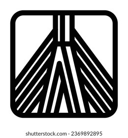 Zakim Bridge Vector Glyph Icon For Personal And Commercial Use.
