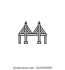 Zakim Bridge vector line icon icons design