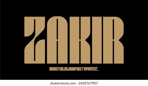 ZAKIR FONT VECTOR UPPERCASE BEAUTIFUL AESTHETIC