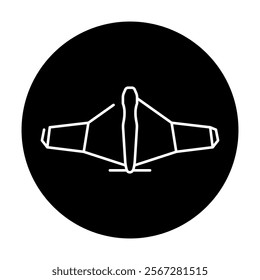 ZALA Aero KUB-BLA line color icon. Impact kamikaze drone. Sign for web page, mobile app, button, logo. Vector isolated button. Editable stroke.