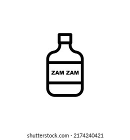 Zam Zam Icon. Line Art Style Design Isolated On White Background
