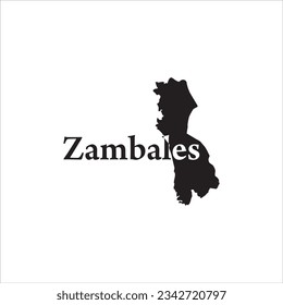 Zambales Philippines map and black lettering design on white background