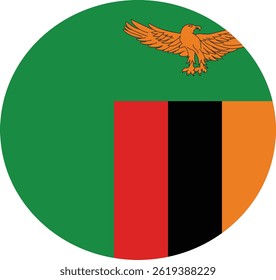 Mapa De Country De Zambia Y Imagen De Vector De Banderas