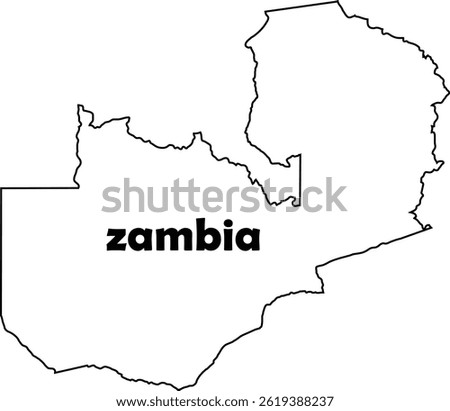 Zambia Country Map And Flag Vector Image