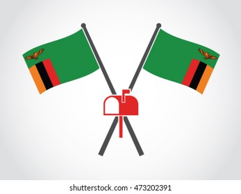 Zambia Emblem Mailbox
