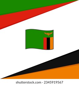 Sambia Flag Abstrakte Hintergrunddesign-Vorlage. Sambia Independence Day Banner Social Media Post. Sambia-Design