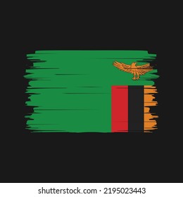 Zambia Flag Brush. National Flag