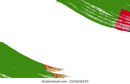 Zambia Flag with Brush Stroke Effect, Grunge brush stroke. Watercolor painting flag design.
