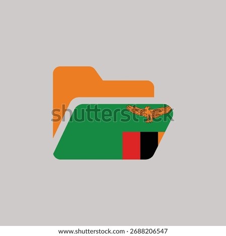 Zambia Flag in Folder Icon