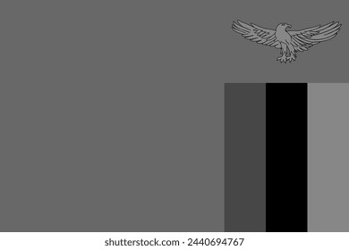 Bandera de Zambia - ilustración vectorial monocromática en escala de grises. Bandera en blanco y negro