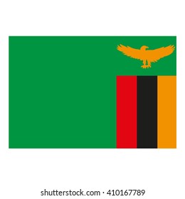 Zambia Flag Icon Button