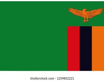 zambia flag vector
