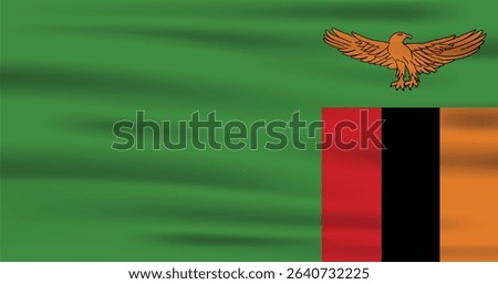 Zambia Flag Vector Icon Design