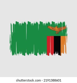 Sambia Flag Vektor. Nationalflagge