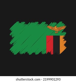 Vector de bandera de Zambia. Bandera nacional