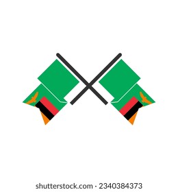 Indicadores de Zambia conjunto de iconos, símbolo del símbolo del vector del día de la independencia de Zambia