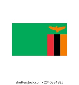 Zambia flags icon set, Zambia independence day icon set vector sign symbol