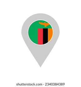 Zambia flags icon set, Zambia independence day icon set vector sign symbol