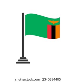Indicadores de Zambia conjunto de iconos, símbolo del símbolo del vector del día de la independencia de Zambia