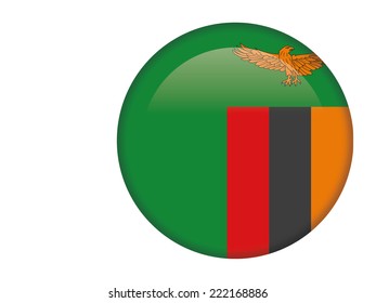 Zambia glossy round button