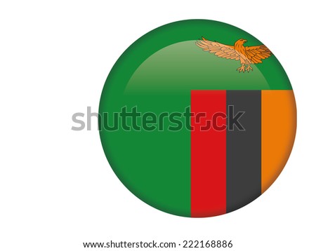 Zambia glossy round button