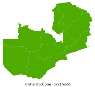 zambia  green map