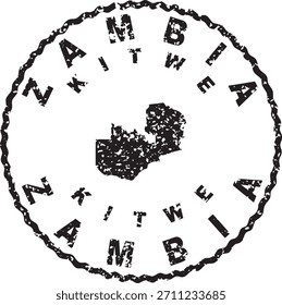 Zambia Kitwe Round Seal Map Design