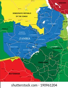 Zambia map