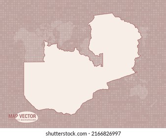 Sambia Karte von abstrakter moderner Vektordesign-Illustration.