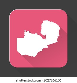 Zambia map with borders isolated on background