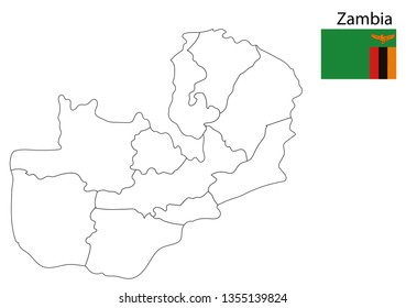 Zambia map drawing
