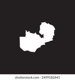 zambia map icon illustration element design