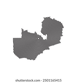 Zambia Mapa Icono Ilustración Elemento Diseño