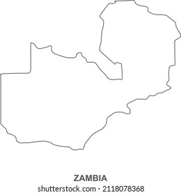Icono del mapa de Zambia, símbolo del mapa de Zambia 