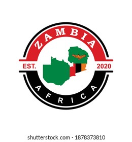 Vector de mapas de Zambia, logotipo de país