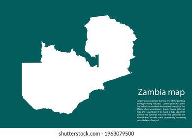 Zambia map vector, isolated on Green  background