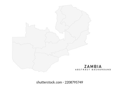 Zambia Map - World Map International vector template with High detailed including grey color and grey line isolated on white background for design - Vector illustration eps 10