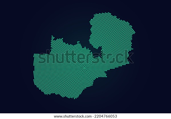 Zambia Map World Map Vector Template Stock Vector Royalty Free   Zambia Map World Vector Template 600w 2204766053 